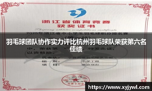 羽毛球团队协作实力评比杭州羽毛球队荣获第六名佳绩